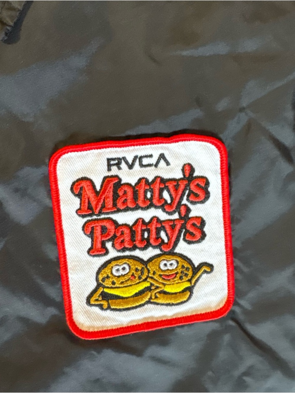 RVCA Rare Matty’s Patty’s Coach Jacket Black Size L Streetwear - Picture 3 of 10